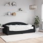 vidaXL Tagesbett mit Matratze Schwarz 90x190 cm Stoff vidaXL Tagesbett mit Matratze Schwarz 90x190 cm Stoff