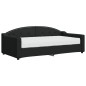 vidaXL Tagesbett mit Matratze Schwarz 90x190 cm Stoff vidaXL Tagesbett mit Matratze Schwarz 90x190 cm Stoff