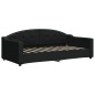 vidaXL Tagesbett mit Matratze Schwarz 90x190 cm Stoff vidaXL Tagesbett mit Matratze Schwarz 90x190 cm Stoff