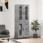 Highboard Betongrau 69,5x34x180 cm Holzwerkstoff Highboard Betongrau 69,5x34x180 cm Holzwerkstoff
