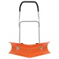 vidaXL Schneeschieber mit Teleskopgriff Orange Stahl vidaXL Schneeschieber mit Teleskopgriff Orange Stahl