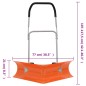 vidaXL Schneeschieber mit Teleskopgriff Orange Stahl vidaXL Schneeschieber mit Teleskopgriff Orange Stahl