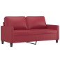 vidaXL 2-Sitzer-Sofa Weinrot 140 cm Kunstleder vidaXL 2-Sitzer-Sofa Weinrot 140 cm Kunstleder