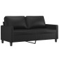 vidaXL 2-Sitzer-Sofa Schwarz 140 cm Kunstleder vidaXL 2-Sitzer-Sofa Schwarz 140 cm Kunstleder