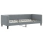 vidaXL Tagesbett Ausziehbar mit Schubladen Hellgrau 90x200 cm Stoff vidaXL Tagesbett Ausziehbar mit Schubladen Hellgrau 90x200 cm Stoff