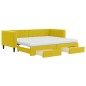 vidaXL Tagesbett Ausziehbar mit Schubladen Gelb 90x200 cm Samt vidaXL Tagesbett Ausziehbar mit Schubladen Gelb 90x200 cm Samt