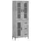 Highboard Betongrau 69,5x34x180 cm Holzwerkstoff Highboard Betongrau 69,5x34x180 cm Holzwerkstoff