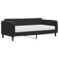 vidaXL Tagesbett mit Matratze Schwarz 90x190 cm Samt vidaXL Tagesbett mit Matratze Schwarz 90x190 cm Samt