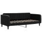 vidaXL Tagesbett mit Matratze Schwarz 90x190 cm Samt vidaXL Tagesbett mit Matratze Schwarz 90x190 cm Samt