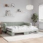 vidaXL Tagesbett Ausziehbar mit Matratzen Hellgrau 100x200 cm Samt vidaXL Tagesbett Ausziehbar mit Matratzen Hellgrau 100x200 cm Samt