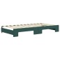 vidaXL Tagesbett Ausziehbar mit Matratzen Dunkelgrün 100x200 cm Samt vidaXL Tagesbett Ausziehbar mit Matratzen Dunkelgrün 100x200 cm Samt