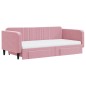 vidaXL Tagesbett Ausziehbar mit Schubladen Rosa 100x200 cm Samt vidaXL Tagesbett Ausziehbar mit Schubladen Rosa 100x200 cm Samt