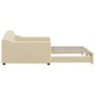 vidaXL Tagesbett Ausziehbar Creme 100x200 cm Stoff vidaXL Tagesbett Ausziehbar Creme 100x200 cm Stoff