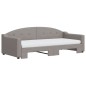 vidaXL Tagesbett Ausziehbar mit Matratzen Taupe 90x200 cm Stoff vidaXL Tagesbett Ausziehbar mit Matratzen Taupe 90x200 cm Stoff