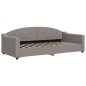 vidaXL Tagesbett Ausziehbar mit Matratzen Taupe 90x200 cm Stoff vidaXL Tagesbett Ausziehbar mit Matratzen Taupe 90x200 cm Stoff