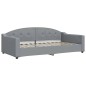vidaXL Tagesbett Ausziehbar mit Matratze Hellgrau 100x200 cm Stoff vidaXL Tagesbett Ausziehbar mit Matratze Hellgrau 100x200 cm Stoff