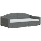 vidaXL Tagesbett Ausziehbar mit Schubladen Dunkelgrau 90x200 cm Stoff vidaXL Tagesbett Ausziehbar mit Schubladen Dunkelgrau 90x200 cm Stoff