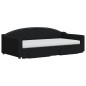 vidaXL Tagesbett Ausziehbar mit Schubladen Schwarz 100x200 cm Stoff vidaXL Tagesbett Ausziehbar mit Schubladen Schwarz 100x200 cm Stoff
