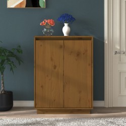 Schuhschrank Honigbraun 60x35x80 cm Massivholz Kiefer
