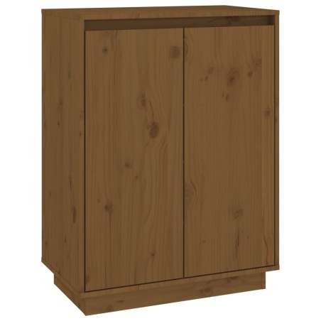 Schuhschrank Honigbraun 60x35x80 cm Massivholz Kiefer