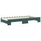 vidaXL Tagesbett Ausziehbar mit Schubladen Dunkelgrün 100x200 cm Samt vidaXL Tagesbett Ausziehbar mit Schubladen Dunkelgrün 100x200 cm Samt