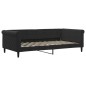 vidaXL Tagesbett Ausziehbar mit Schubladen Schwarz 100x200 cm Samt vidaXL Tagesbett Ausziehbar mit Schubladen Schwarz 100x200 cm Samt