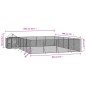 vidaXL Outdoor-Hundezwinger mit Dach Silbern 10x8x2,5 m Stahl Verzinkt vidaXL Outdoor-Hundezwinger mit Dach Silbern 10x8x2,5 m Stahl Verzinkt