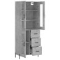 Highboard Betongrau 69,5x34x180 cm Holzwerkstoff Highboard Betongrau 69,5x34x180 cm Holzwerkstoff