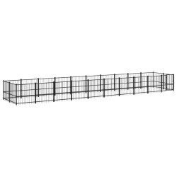 vidaXL Outdoor-Hundezwinger Stahl 18,77 m²