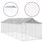 vidaXL Outdoor-Hundezwinger mit Dach Silbern 3x9x2,5m Verzinkter Stahl vidaXL Outdoor-Hundezwinger mit Dach Silbern 3x9x2,5m Verzinkter Stahl