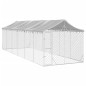 vidaXL Outdoor-Hundezwinger mit Dach Silbern 3x9x2,5m Verzinkter Stahl vidaXL Outdoor-Hundezwinger mit Dach Silbern 3x9x2,5m Verzinkter Stahl