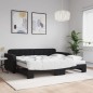 vidaXL Tagesbett Ausziehbar mit Matratzen Schwarz 90x200 cm Samt vidaXL Tagesbett Ausziehbar mit Matratzen Schwarz 90x200 cm Samt