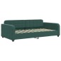 vidaXL Tagesbett Ausziehbar mit Matratzen Dunkelgrün 100x200 cm Samt vidaXL Tagesbett Ausziehbar mit Matratzen Dunkelgrün 100x200 cm Samt