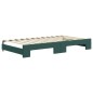 vidaXL Tagesbett Ausziehbar mit Matratzen Dunkelgrün 100x200 cm Samt vidaXL Tagesbett Ausziehbar mit Matratzen Dunkelgrün 100x200 cm Samt