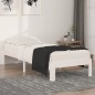 vidaXL Massivholzbett Weiß 75x190 cm vidaXL Massivholzbett Weiß 75x190 cm