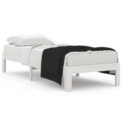 vidaXL Massivholzbett Weiß 75x190 cm
