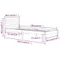 vidaXL Massivholzbett Kiefer 75x190 cm Weiß vidaXL Massivholzbett Kiefer 75x190 cm Weiß