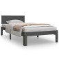 vidaXL Massivholzbett Grau 90x190 cm vidaXL Massivholzbett Grau 90x190 cm