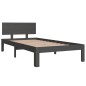 vidaXL Massivholzbett Grau 90x190 cm vidaXL Massivholzbett Grau 90x190 cm