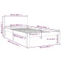vidaXL Massivholzbett Grau 90x190 cm vidaXL Massivholzbett Grau 90x190 cm
