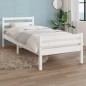 vidaXL Massivholzbett Weiß 75x190 cm vidaXL Massivholzbett Weiß 75x190 cm