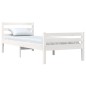 vidaXL Massivholzbett Weiß 75x190 cm vidaXL Massivholzbett Weiß 75x190 cm