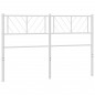 vidaXL Kopfteil Metall Weiß 140 cm