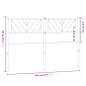 vidaXL Kopfteil Metall Weiß 140 cm