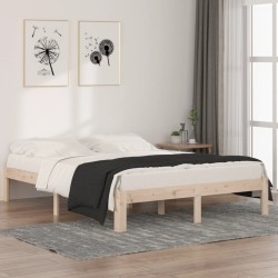 vidaXL Massivholzbett Kiefer 140x190 cm