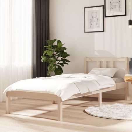 vidaXL Massivholzbett 75x190 cm