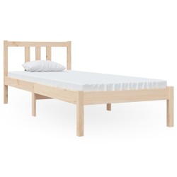 vidaXL Massivholzbett 75x190 cm