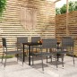 vidaXL 7-tlg. Garten-Essgruppe Grau vidaXL 7-tlg. Garten-Essgruppe Grau