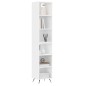vidaXL Highboard Weiß 34,5x32,5x180 cm Holzwerkstoff vidaXL Highboard Weiß 34,5x32,5x180 cm Holzwerkstoff