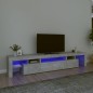 vidaXL TV-Schrank mit LED-Leuchten Betongrau 215x36,5x40 cm vidaXL TV-Schrank mit LED-Leuchten Betongrau 215x36,5x40 cm